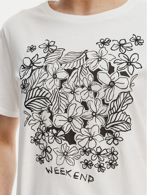 Weekend Max Mara Weekend Max Mara Camiseta Bora 2615971042 Blanco Regular Fit