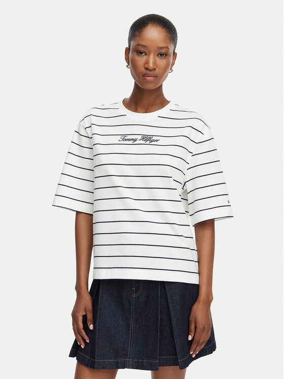 Tommy Hilfiger Tommy Hilfiger Camiseta Classic WW0WW50948 Blanco Relaxed Fit