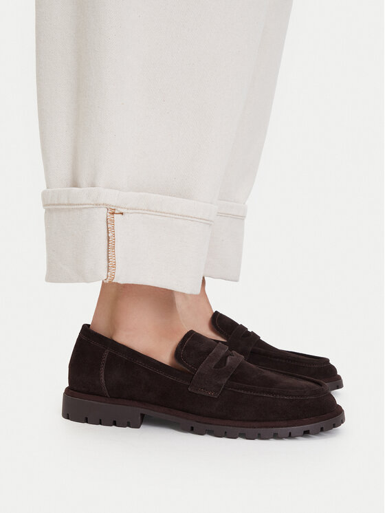 Badura Loafersy Badura C-ARYA-LT017-1 Brązowy ciemny