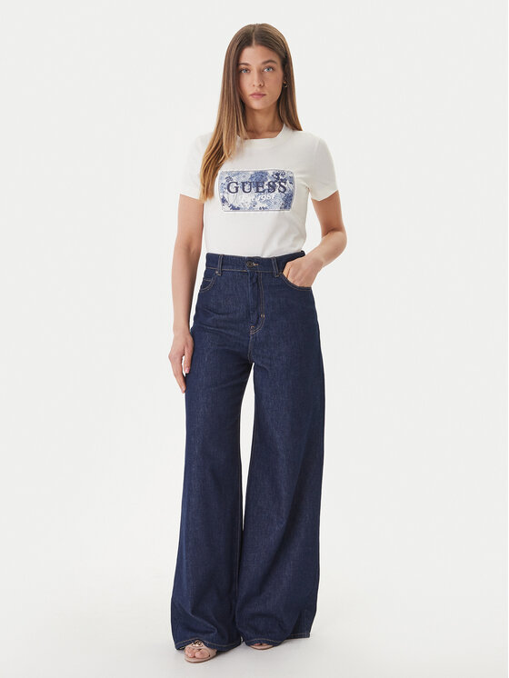 Guess Guess Футболка W6GP02 K2753 Écru Regular Fit