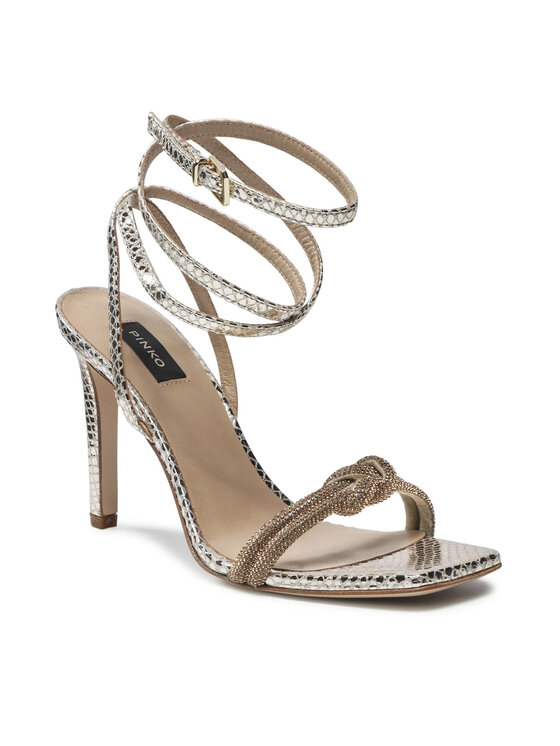 PINKO Sandale PINKO Anabia Sandalo AI 21-22 BLKS1 1H20XX Y7K9 Auriu