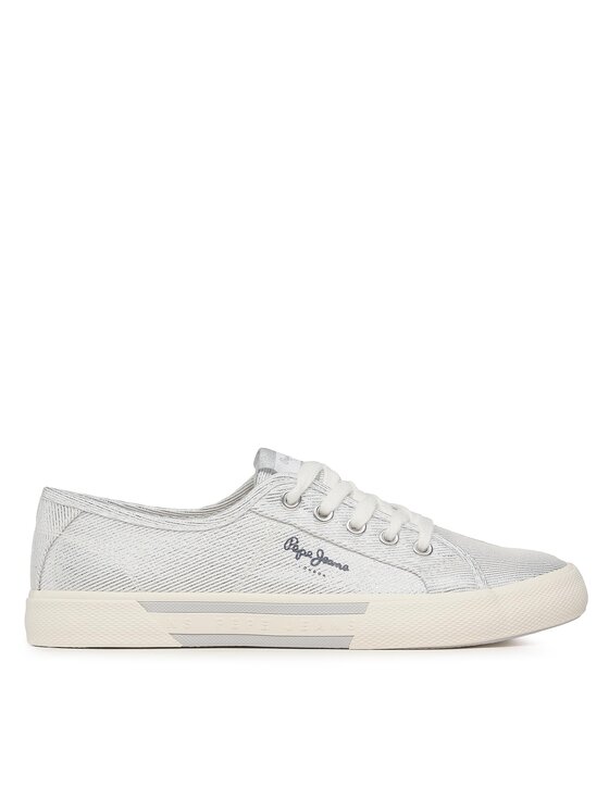 Pepe Jeans Tenisówki Pepe Jeans Brady Party W PLS31439 Srebrny