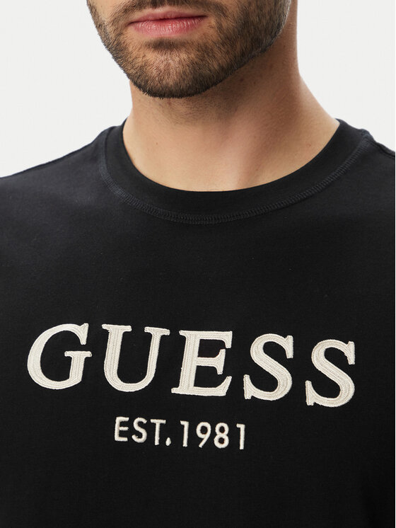 Guess Guess Футболка M6YI41 K4227 Чорний Regular Fit