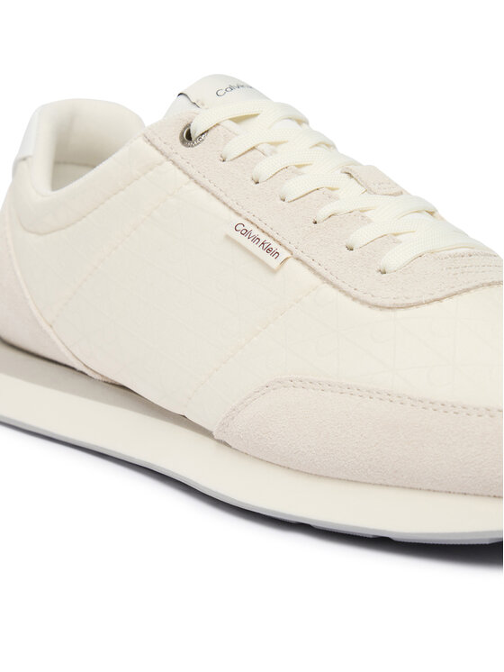 Calvin Klein Superge Calvin Klein Retro Runner Ripstop Aop Ny HM0HM02140 Écru