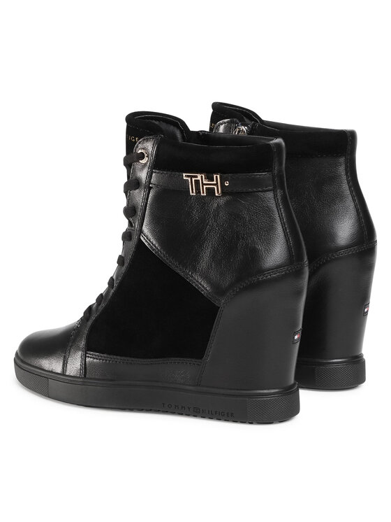 Tommy Hilfiger Sneakersy Tommy Hilfiger Hardware Sneaker Wedge FW0FW04303 Czarny
