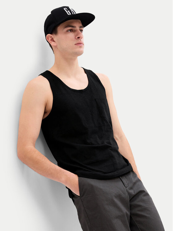 Gap Gap Trikó 545873-00 Fekete Regular Fit