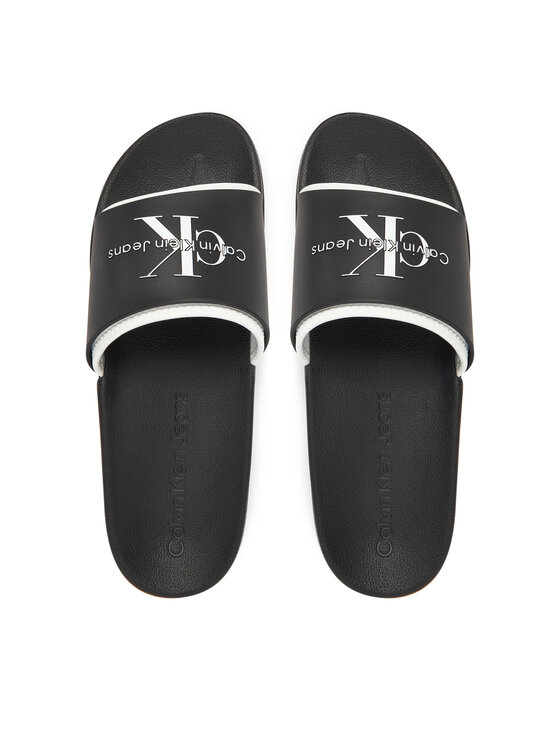 Calvin Klein Jeans Iešļūcenes Calvin Klein Jeans Slide Rubber Neoprene Monologo YM0YM00361 Melns
