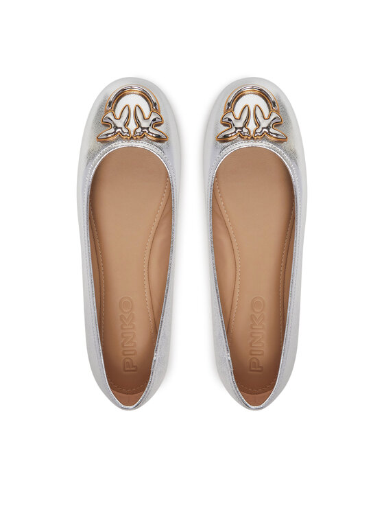 PINKO Baleriny PINKO Gioia 03 SD0295 P049 Srebrny