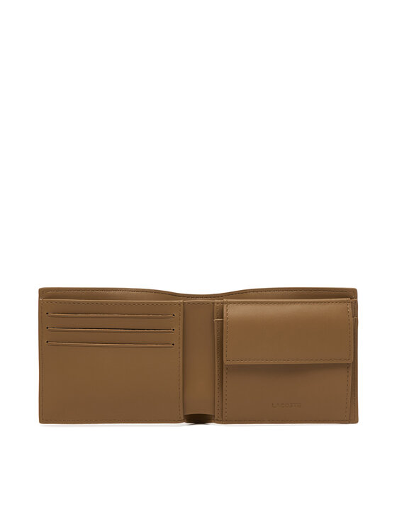 Lacoste Πορτοφόλι Lacoste Nomogramme  NH4400MR Καφέ