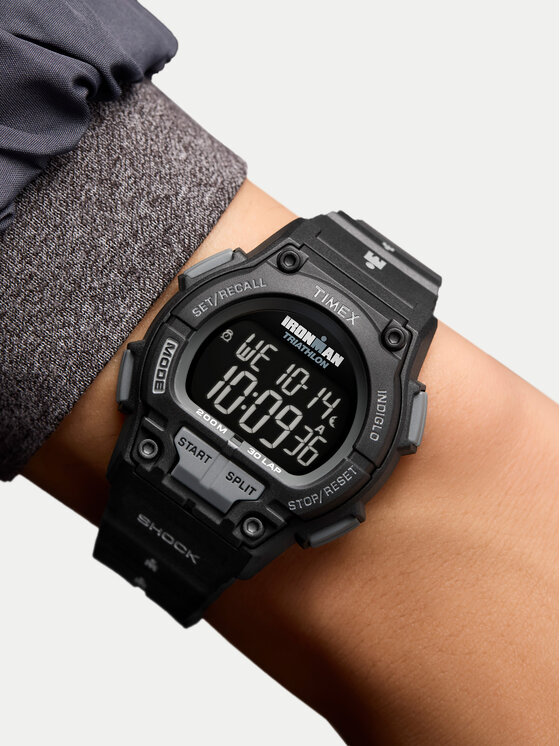 Timex Pulkstenis Timex Ironman Shock TW5M64800 Melns