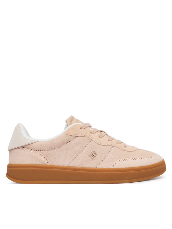 Tommy Hilfiger Tenisice Tommy Hilfiger Th Monogram Plaque Suede Trainers FW0FW09180 Ružičasta
