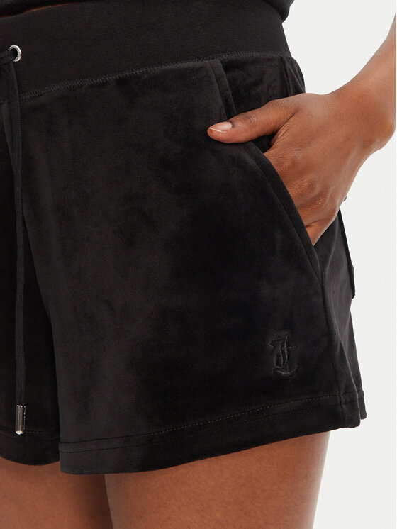 Juicy Couture Juicy Couture Спортивні шорти Eve JCBHS224801 Чорний Regular Fit