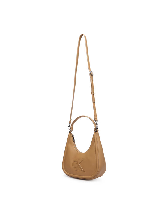 Calvin Klein Rankinė Calvin Klein Bold Ck Small Crescent LV04F3561G Smėlio