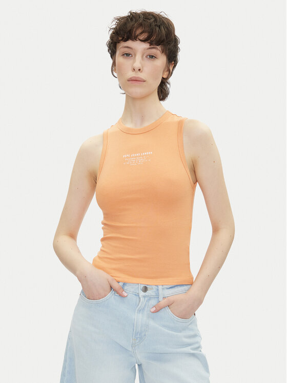Pepe Jeans Pepe Jeans Топ Viv PL506032 Оранжевий Slim Fit