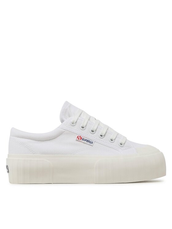 Superga Trampki Superga Stripe Platform 2631 S5111SW Biały