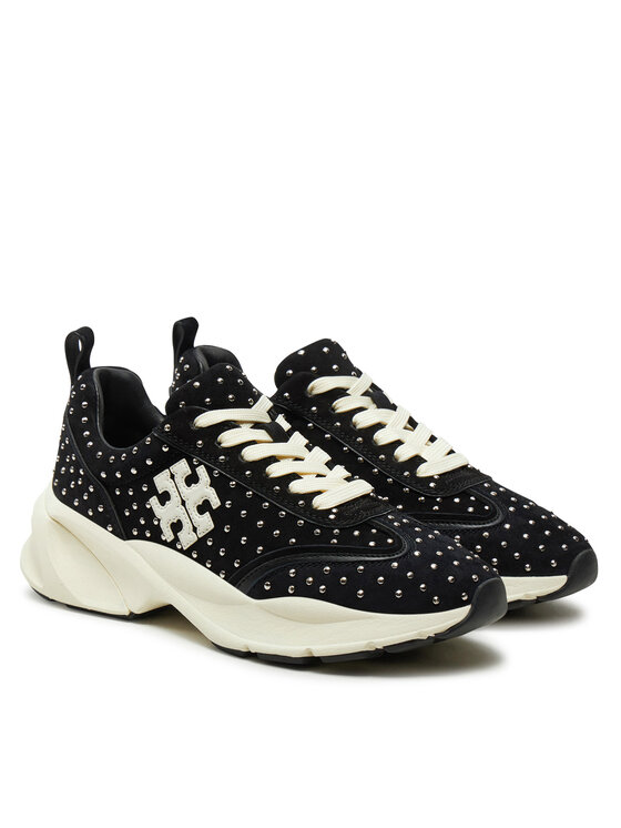 Tory Burch Снікерcи Tory Burch Good Luck Studded Trainer 161961 Чорний