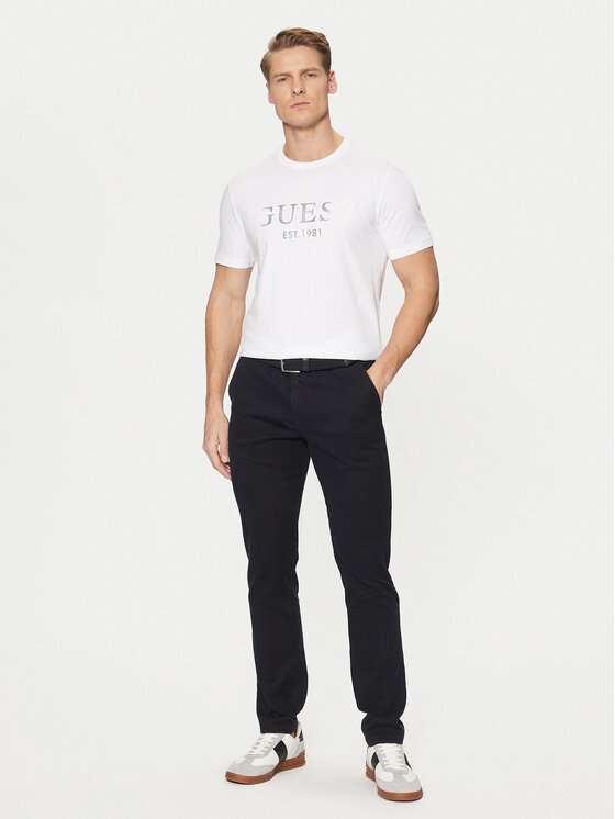 Guess Guess T-Shirt M5RI12 J1314 Λευκό Slim Fit