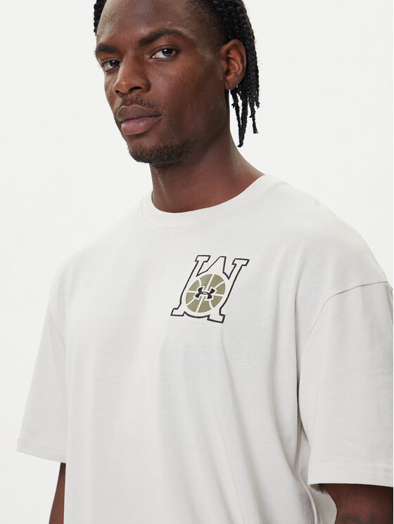 Under Armour Under Armour Camiseta Hoops Courtside 6003686 Blanco Oversize