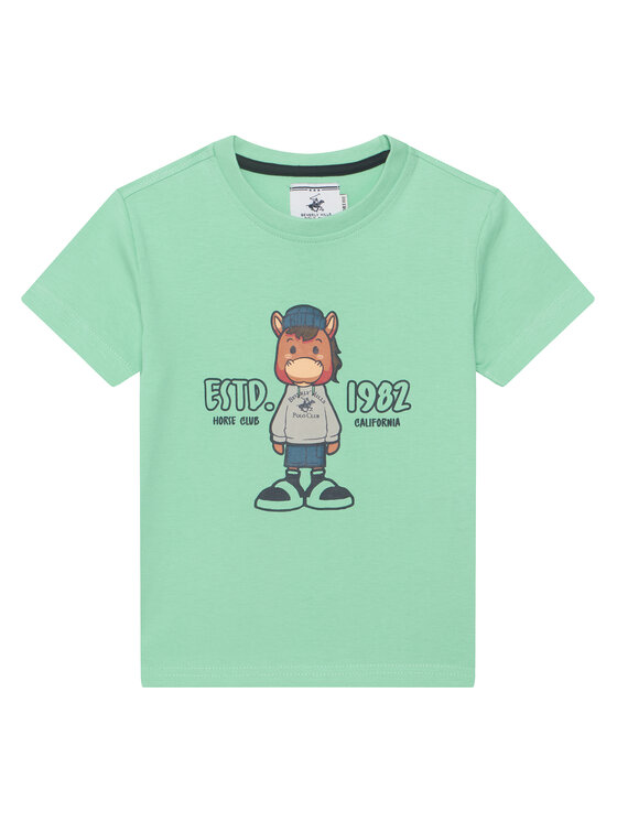 Beverly Hills Polo Club Beverly Hills Polo Club Футболка P-SS26B-TS0135 Зелений Regular Fit