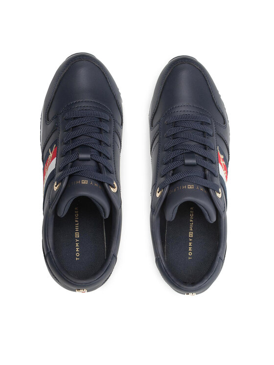 Tommy Hilfiger Snīkeri Tommy Hilfiger Th Signature Runner Sneaker FW0FW05218 Tumši zils