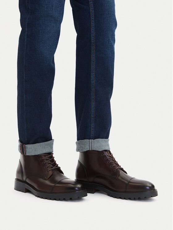 GINO ROSSI Kotníková obuv Gino Rossi EO-UBERTO-03 125AM Hnědá