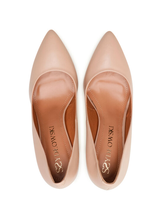 Szydłowski Čevlji z visoko peto Szydłowski 2234 Bež