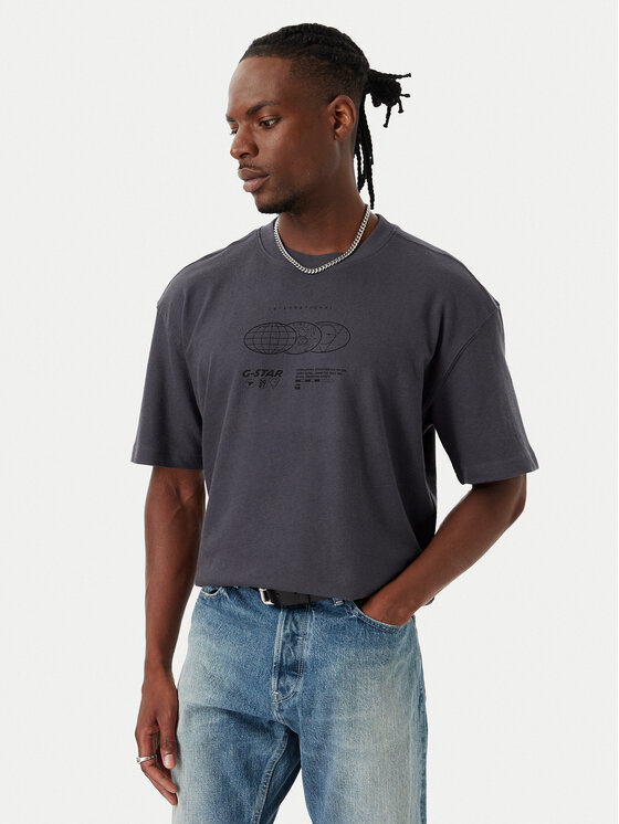 G-Star Raw G-Star Raw Camiseta Globes D28920-E508 Gris oscuro Relaxed Fit