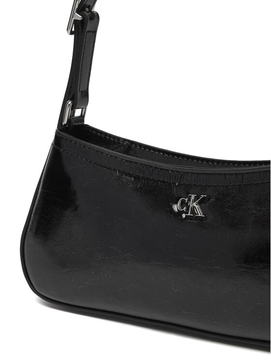 Calvin Klein Soma Calvin Klein Ck Metallic Small Shoulder Bag LV04F3304G Melns