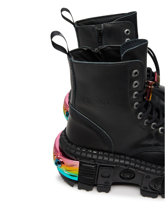 NEW ROCK Šņorzābaki NEW ROCK M-WALL083CCT-S8 Melns