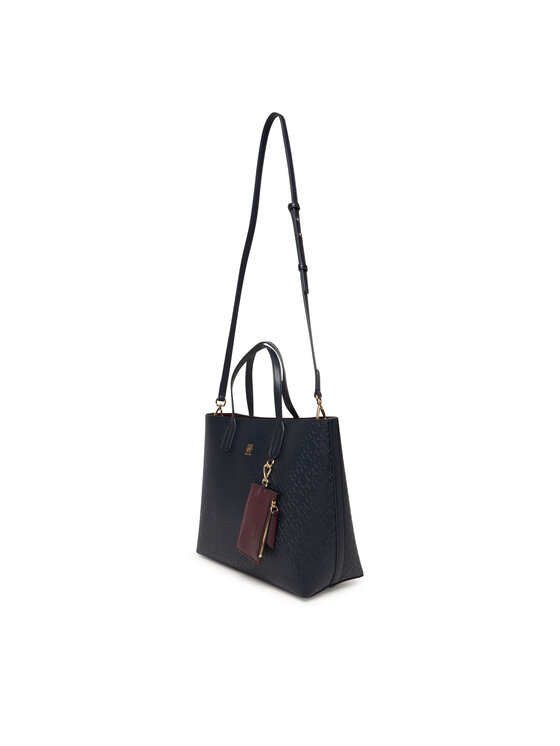 Tommy Hilfiger Geantă Tommy Hilfiger Th Icon Satchel Mono AW0AW18123 Bleumarin