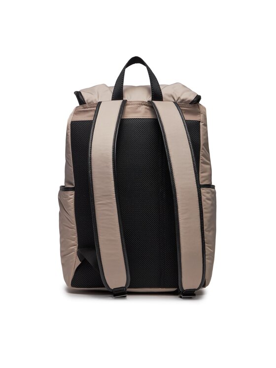 Tommy Hilfiger Mugursoma Tommy Hilfiger Th Lux Nylon Flap Backpack AM0AM11817 Bēšs