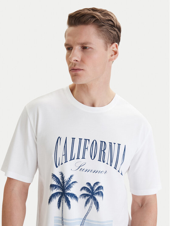 Beverly Hills Polo Club Beverly Hills Polo Club Camiseta W126-BHMTS-1020-01P Blanco Regular Fit