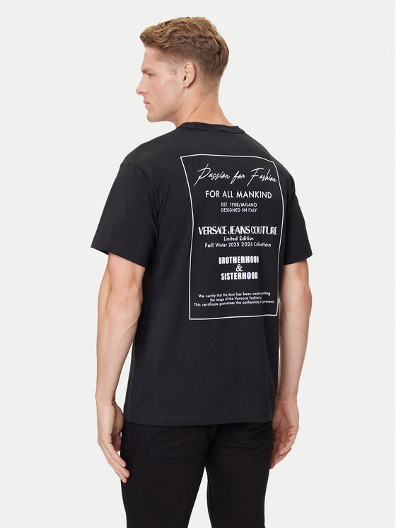 Versace Jeans Couture Versace Jeans Couture Camiseta 79GAHE10 CJ00E Negro Regular Fit