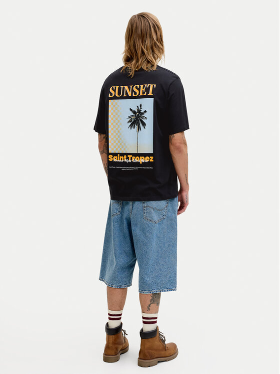 Jack & Jones Jack & Jones Camiseta City Photoprint 12288353 Negro Regular Fit