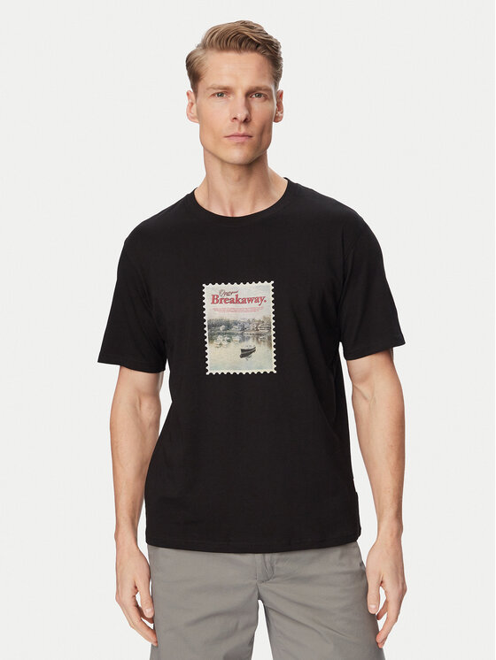 Jack & Jones Jack & Jones Camiseta Montauk Photo 12290890 Negro Regular Fit