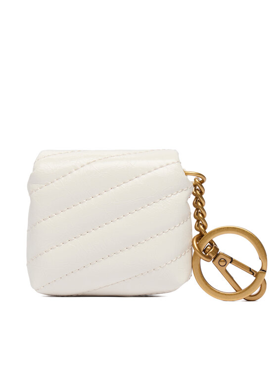 PINKO Portachiavi PINKO Airpods Love Puff Microfiber Shiny Calf AI 25-26 PCPL 105869 A370 Bianco