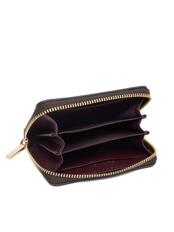 Calvin Klein Piniginė Calvin Klein Foil Glossy Square Zip Around LV04F1201G Ruda