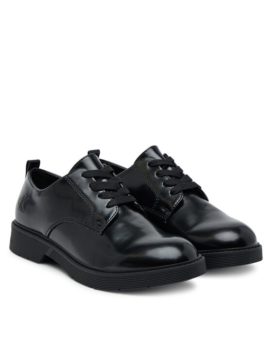 Calvin Klein Oxfordy Calvin Klein Low Cut Lace-Up Shoe V3X4-83182-1453 D Czarny