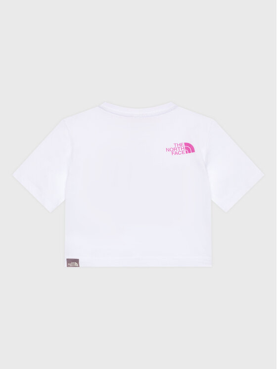 The North Face The North Face Marškinėliai Crop Easy NF0A83EU Balta Regular Fit