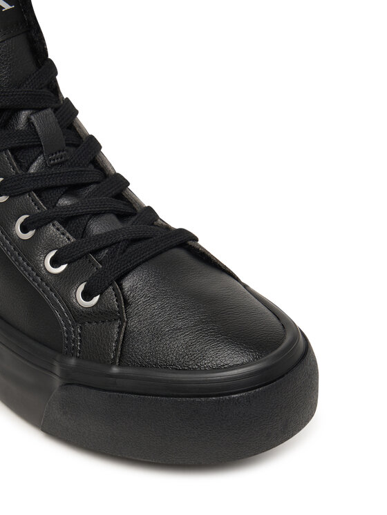 Calvin Klein Сникърси Calvin Klein Vulc Flatf Mid Laceup Lth Fur HW0HW03234 Черен