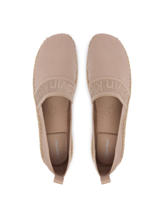 Calvin Klein Espadrilės Calvin Klein Logo Webbing HW0HW02934 Smėlio