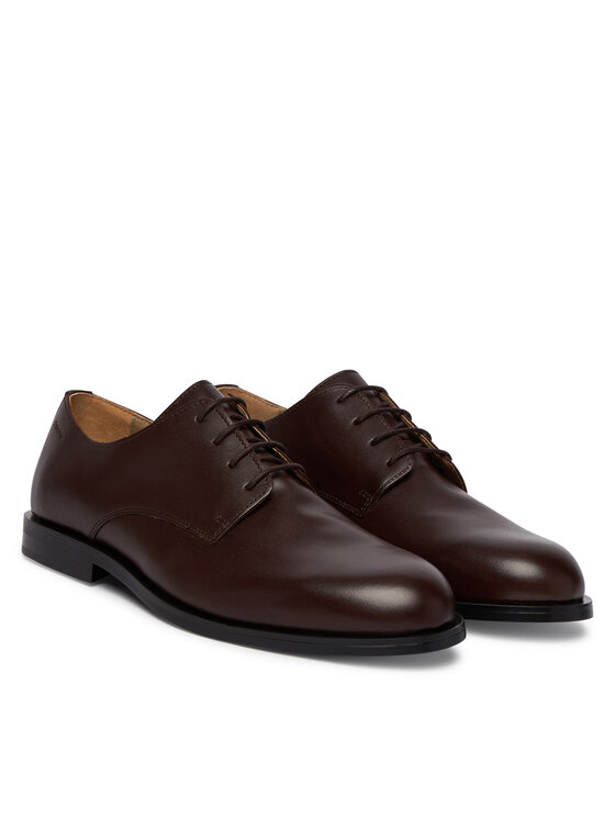 Calvin Klein Обувки Calvin Klein Ess Rubber Derby Lth HM0HM02056 Кафяв