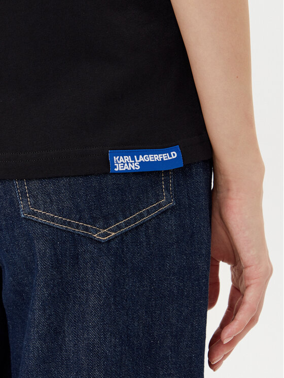 Karl Lagerfeld Jeans Karl Lagerfeld Jeans Футболка A1W17005 Чорний Relaxed Fit