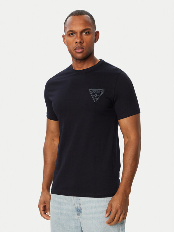 Guess Guess Marškinėliai M6BI49 K6186 Tamsiai mėlyna Slim Fit