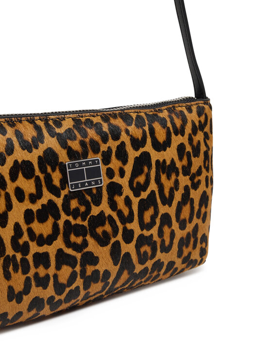 Tommy Jeans Дамска чанта Tommy Jeans Tjw Must Leopard Shoulder Bag AW0AW18008 Оранжев