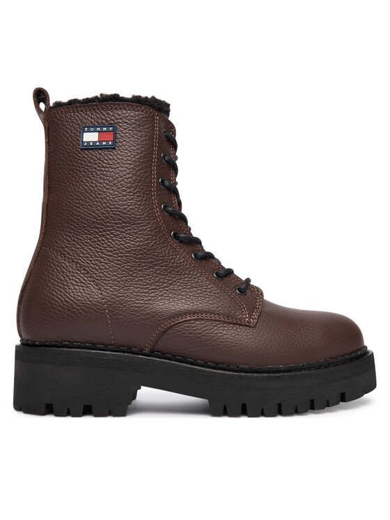 Tommy Jeans Turistická obuv Tommy Jeans Tjw Urban Laceup Boot Wl EN0EN02906 Hnědá