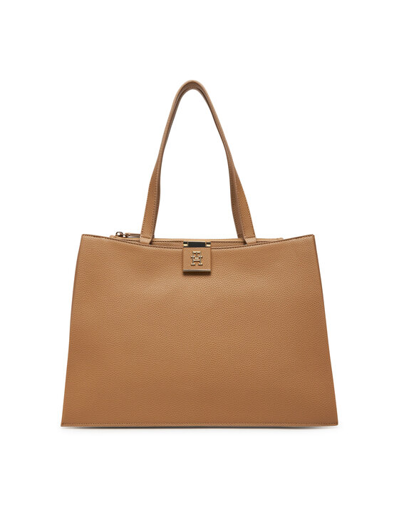 Tommy Hilfiger Torbica Tommy Hilfiger Th Her Tote AW0AW17191 Smeđa