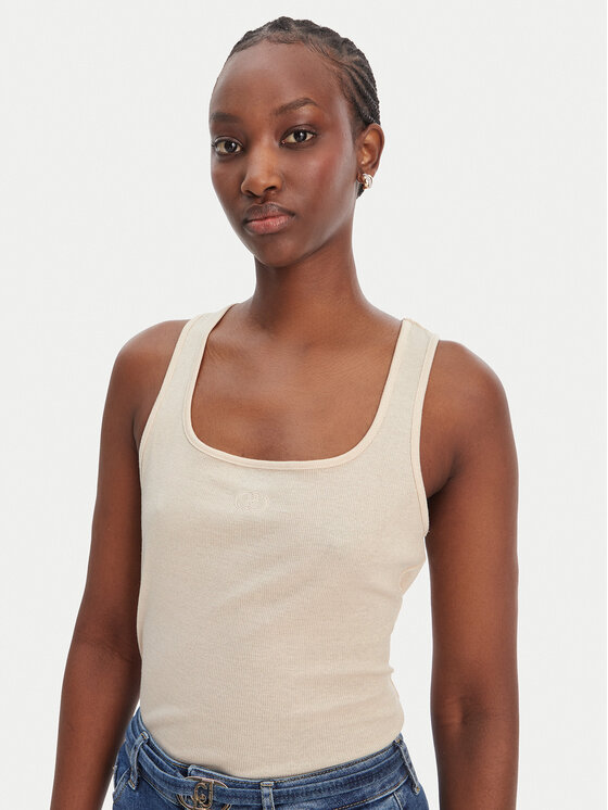 Liu Jo Sport Liu Jo Sport Top TA6173 J3845 Écru Regular Fit