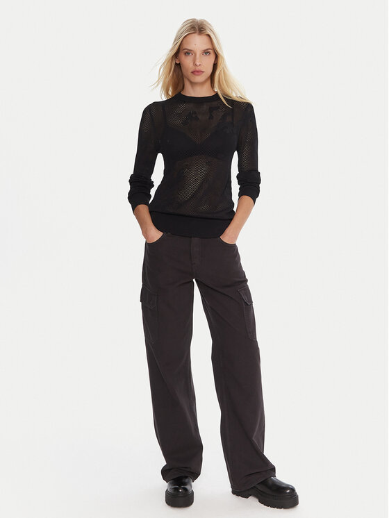 G-STAR G-Star Raw Megztinis Pointelle D27724-B754 Juoda Regular Fit