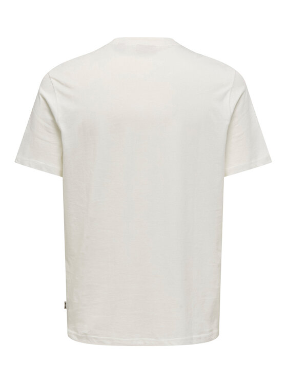 Only & Sons Only & Sons T-shirt Magdy 22029454 Bianco Regular Fit